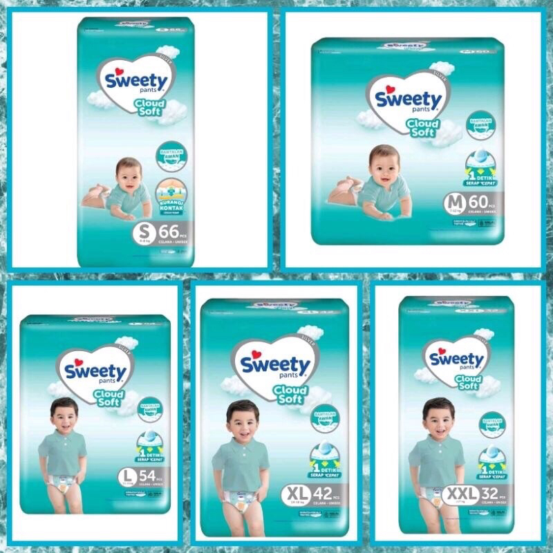 [Termurah] Pampers Sweety Silver Size NB S66 M60 L54 XL XXL
