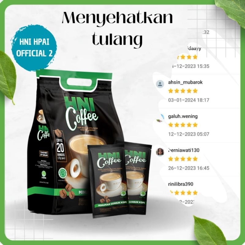 

Hni coffee hc kopi plus herbal hni hpai