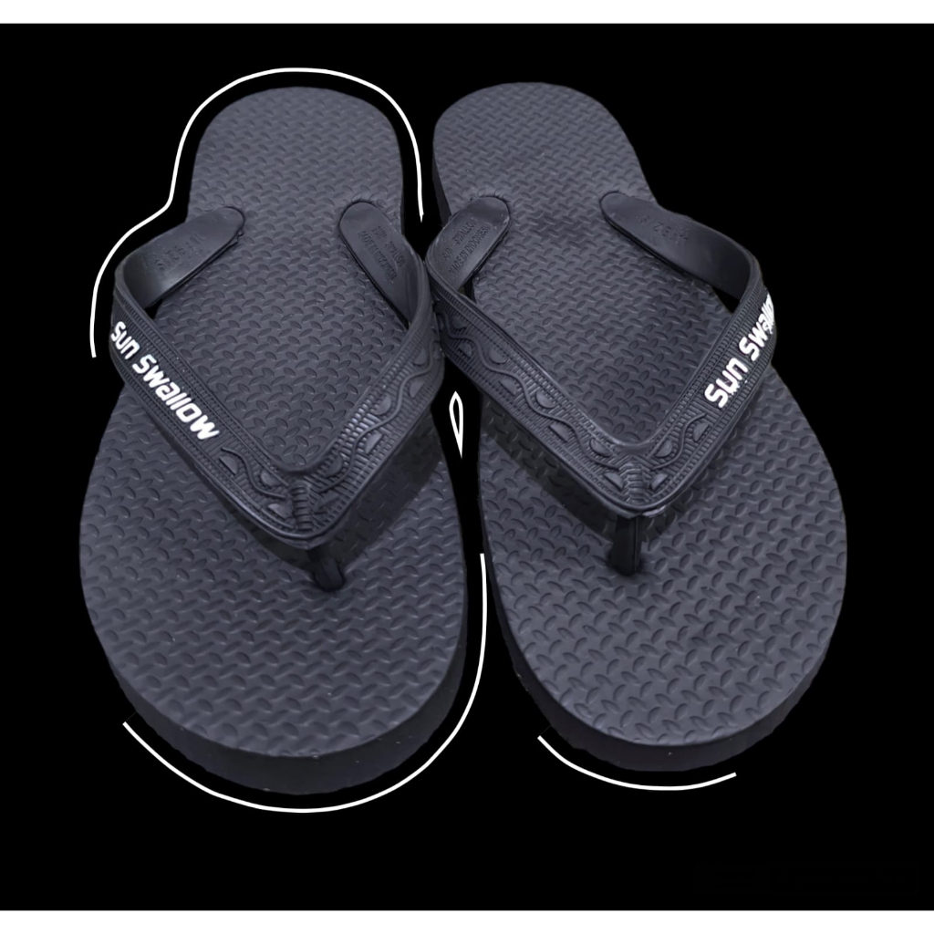 SANDAL JEPIT SUN SWALLOW WARNA HITAM NETRAL DEWASA