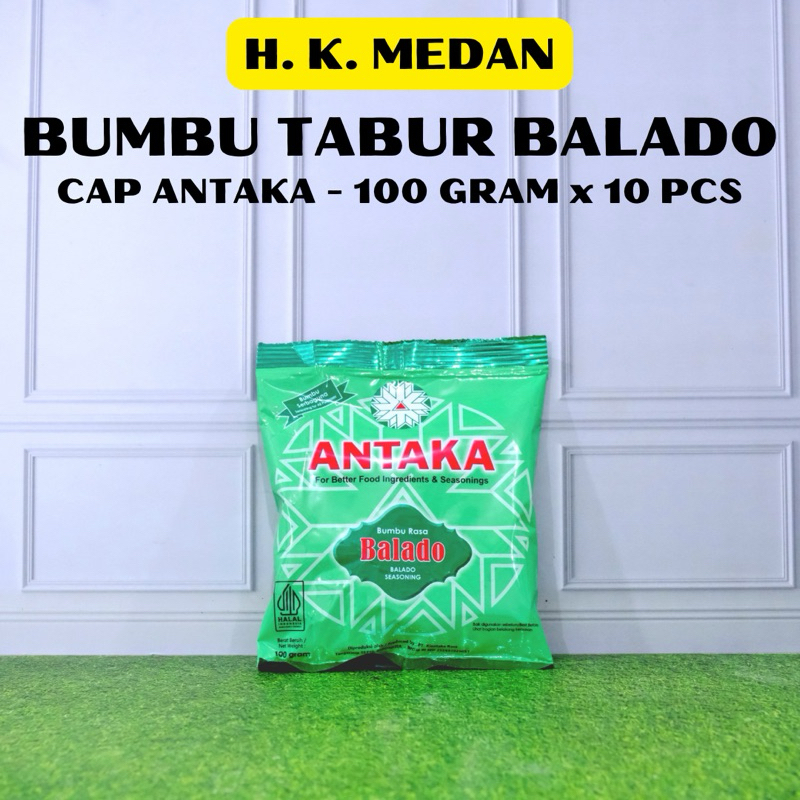 

(100 GRAM x 10 PCS) BUMBU TABUR PEDAS RASA BALADO "CAP ANTAKA" [HK MEDAN]