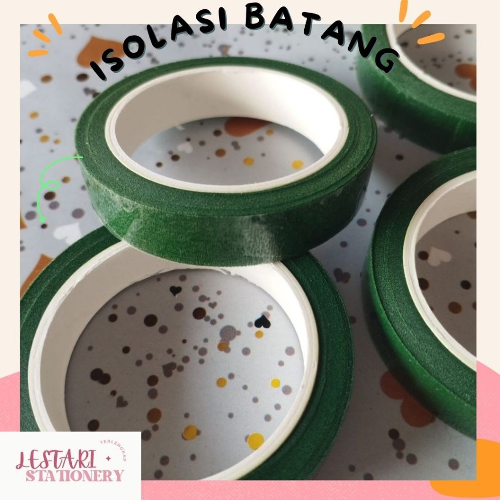 

Isolasi Batang | Pembalut Batang | Flower Tape | Floral Tape | Selotip Daun | Green Tape |Selotip Bunga | Lestari Stationery