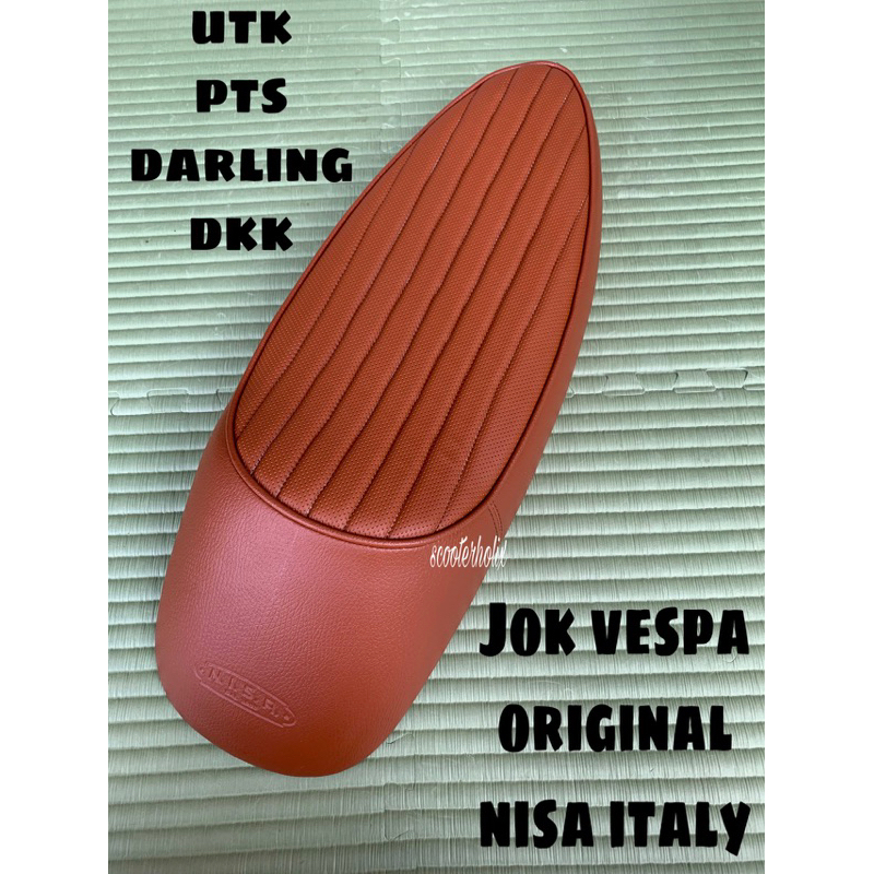 Jok NISA sport COKLAT utk vespa SMALLFRAME PTS DARLING dkk