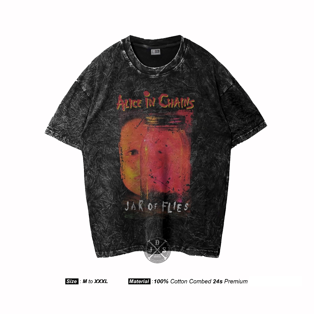 JDS-Washing Kaos Band Alice In Chains Jar Of Flies Katun Combed 24s