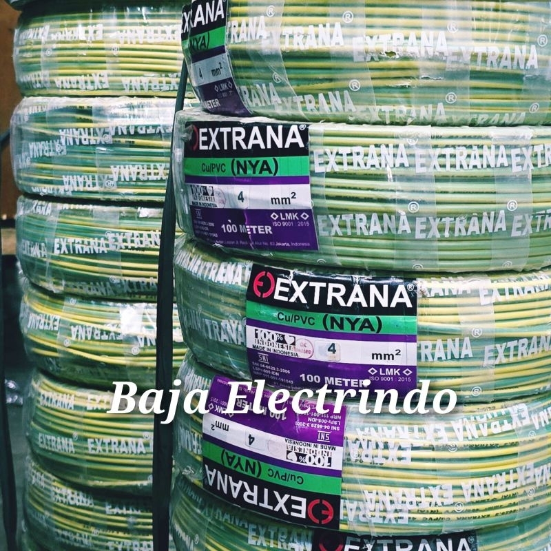 Kabel Grounding Tunggal NYA 4mm EXTRANA Roll 100m NYA 1x4 mm 1x4mm