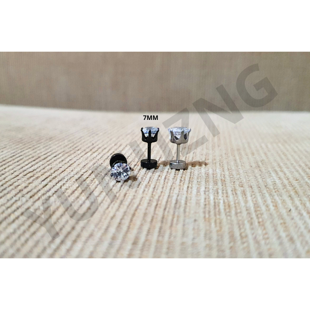 Anting Tindik Permata Titanium Pria | Cowok