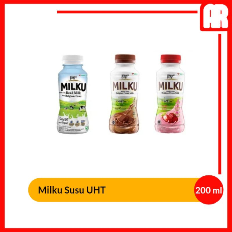 

Milku Susu UHT Original - Coklat Premium - Strawberry 200ml | AR Ostore