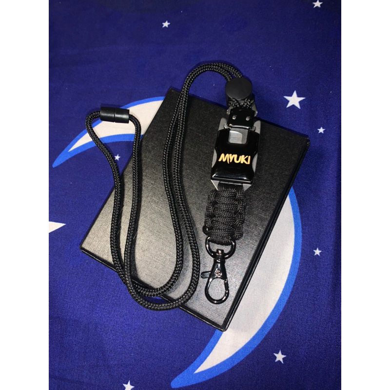 

Tali Lanyard paracord custom logo gantungan kunci kalung id card tali name tag