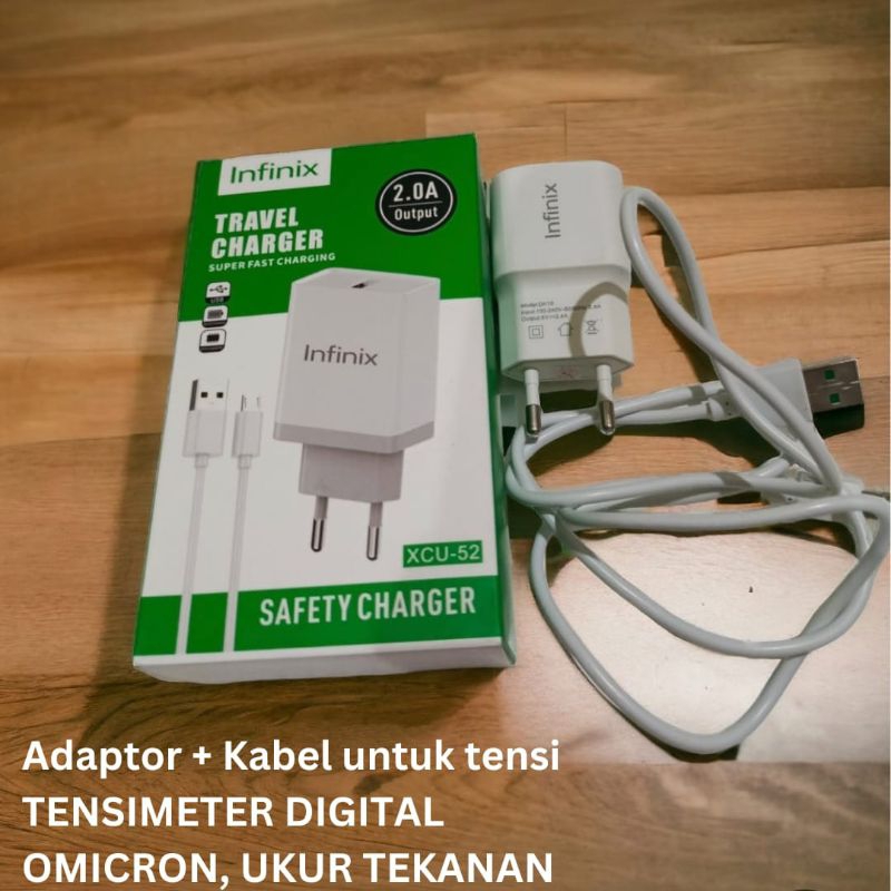 Adaptor + Kabel untuk tensi TENSIMETER DIGITAL OMICRON, UKUR TEKANAN