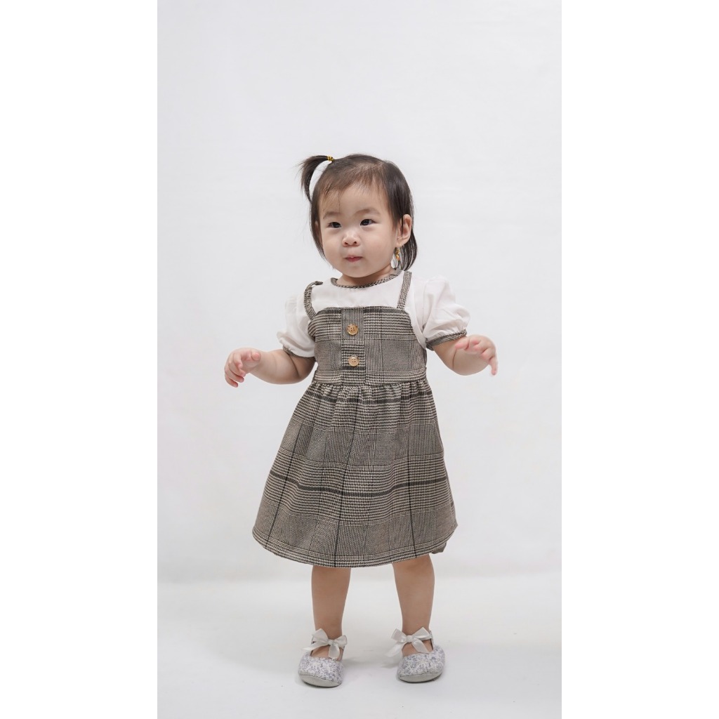 Lilianakids Jolie Dress - Baju Anak Perempuan Dress Terusan Kotak Kotak