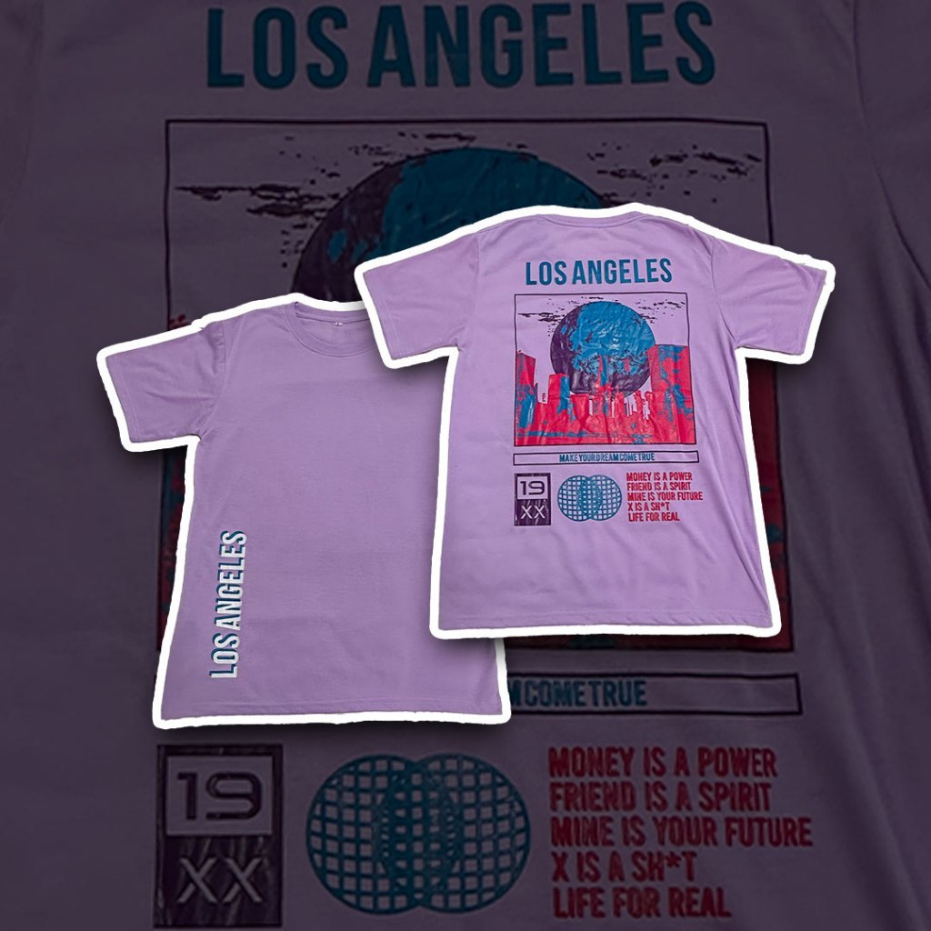 KAOS DISTRO SAGE GREEN LILAC UNISEX T-SHIRT PRIA WANITA