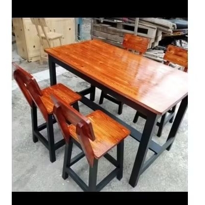 meja caffe/ meja makan set kursi jati belanda