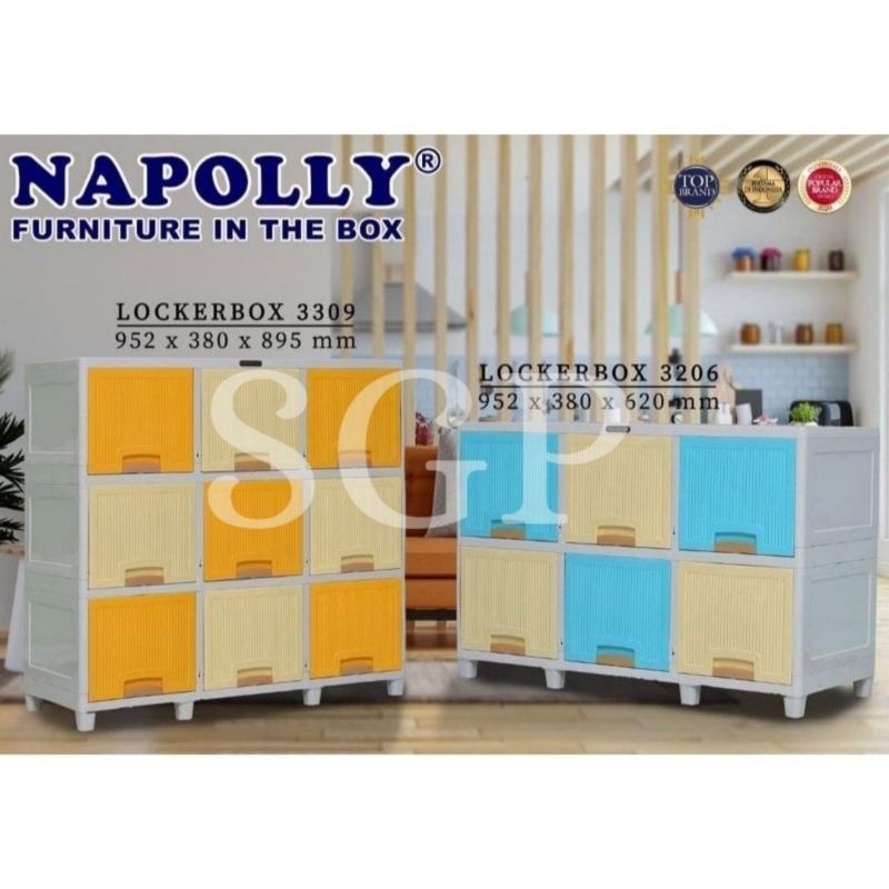 NAPOLLY LB 3306/NAPOLLY 3309/LOCKERBOX SERBAGUNA/LACI SERBAGUNA/LACI PLASTIK/LACI PLASTIK SUSUN/LACI