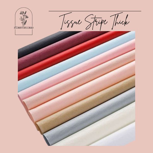 

KERTAS TISSUE STRIPE THICK PAPER KOREAN FLOWER WRAPPING KERTAS BUKET WEDDING / KERTAS BUKET ULTAH