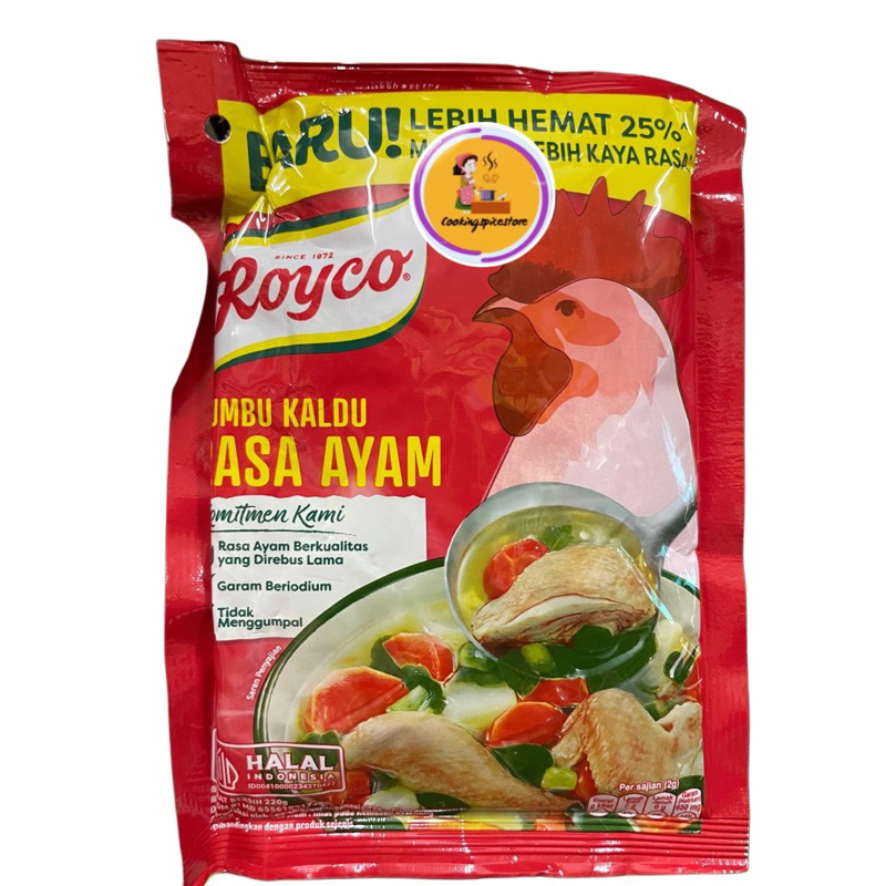 

Royco Bumbu Kaldu Rasa Ayam 220gr / penyedap Masakan / kaldu Ayam / kaldu Masak