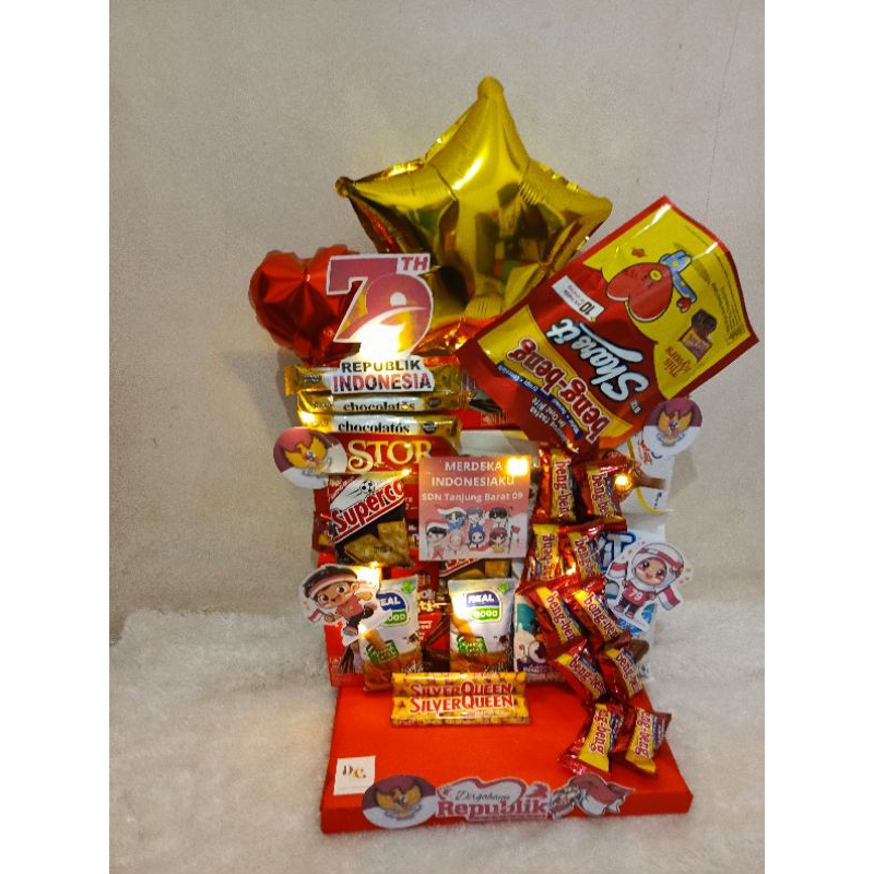 

Snack Mading Ulang tahun/Snack cake ulang tahun /Hampers/Souvenir/agustusan/Sunatan/natal