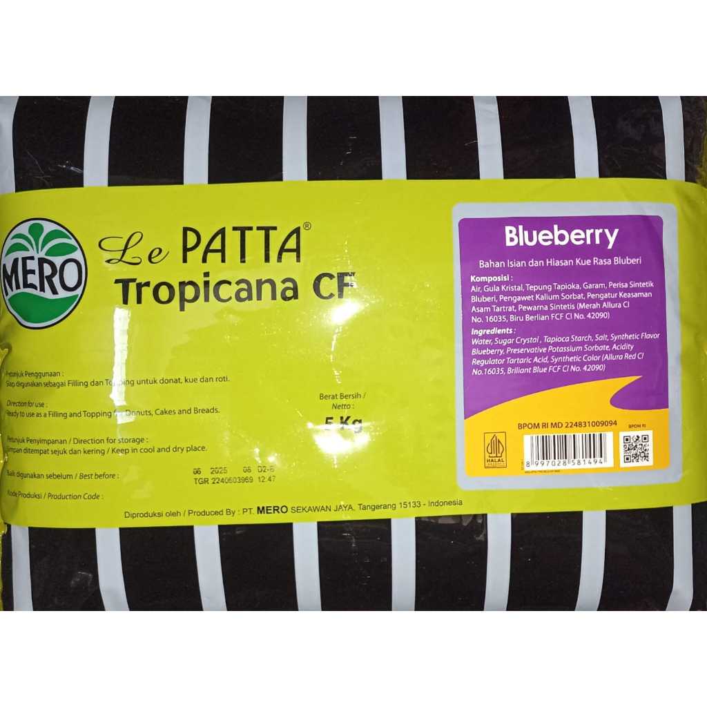 

SELAI BLUEBERRY LEPATTA 5KG - ISIAN ROTI - OLESAN ROTI - SELAI ROTI