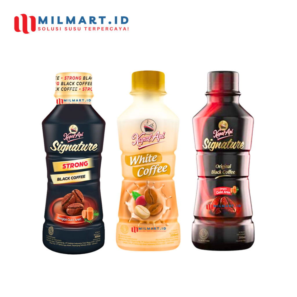 

KAPAL API MINUMAN KOPI BOTOL 200ML WHITE COFFEE/SIGNATURE STRONG BLACK/SIGNATURE ORIGINAL