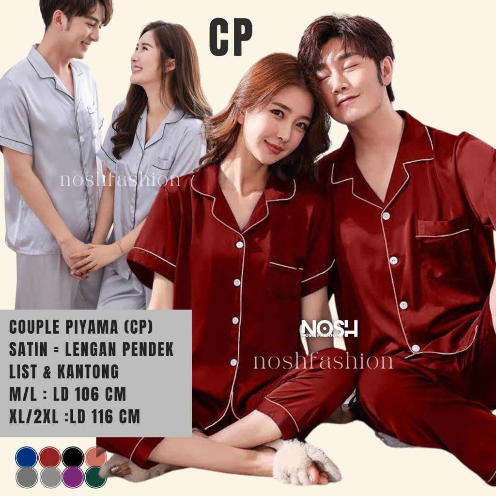 Baju tidur Piyama Couple pasangan murah CP/ Couple Piyama Murah - NOSH