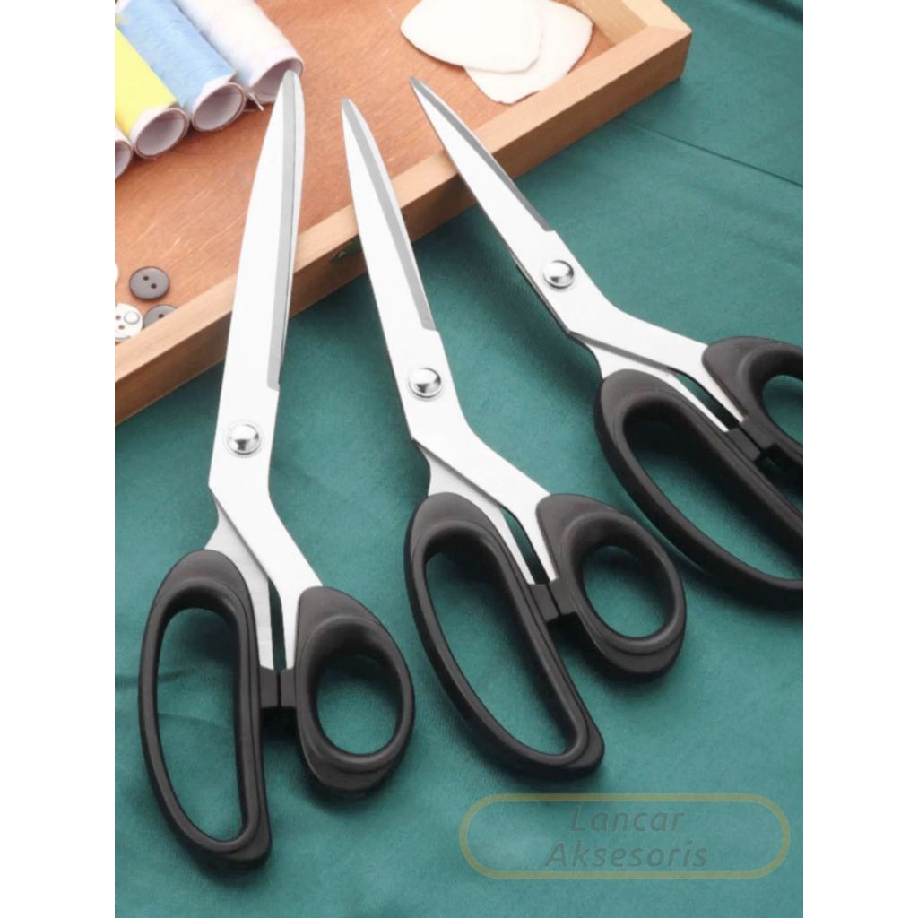 

Gunting Serbaguna Multifungsi Tajam Gagang Bulat / Gunting Potong Bahan Kain Kertas / Gunting