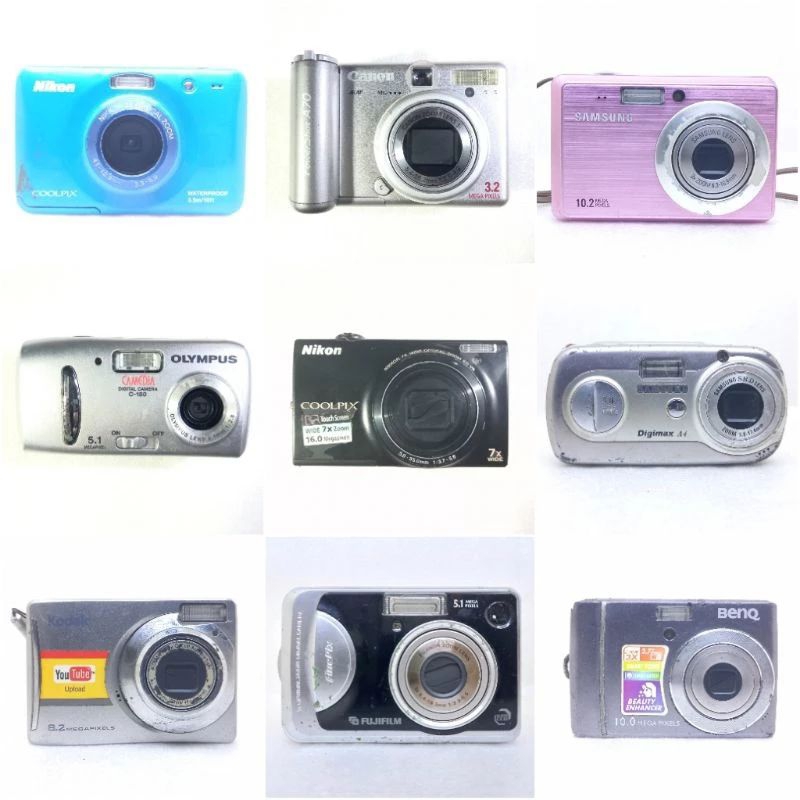 Kamera saku Digital kondisi mati tidak hidup untuk dekorasi pajangan ruangan display antik camera po