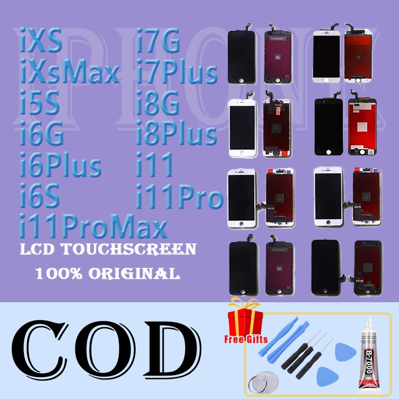 [ORIGINAL] LCD FULLSET TOUCHSCREEN IPHONE XS XSMAX 5S 6G 6PLUS 6S 7G 7PLUS 8G 8PLUS 11 11PRO 11PROMA