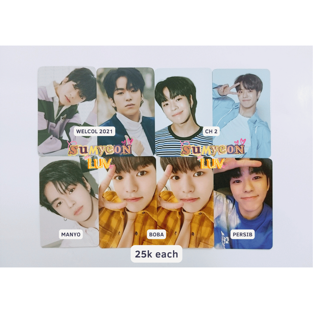 READY STOK PC PHOTOCARD TREASURE JAEHYUK WELCOL BOBA PERSIB MANYO CH 2