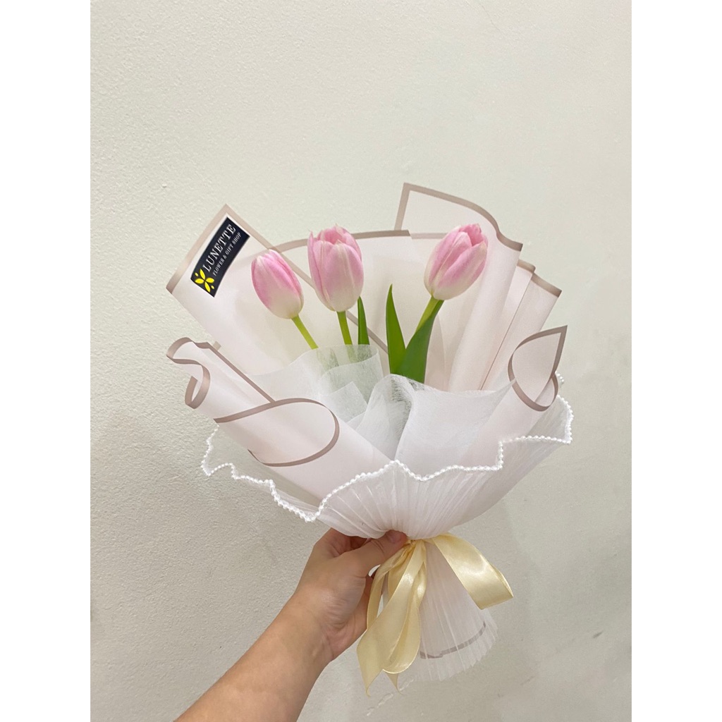 Buket Bunga Tulip Asli Fresh Triple Tulip