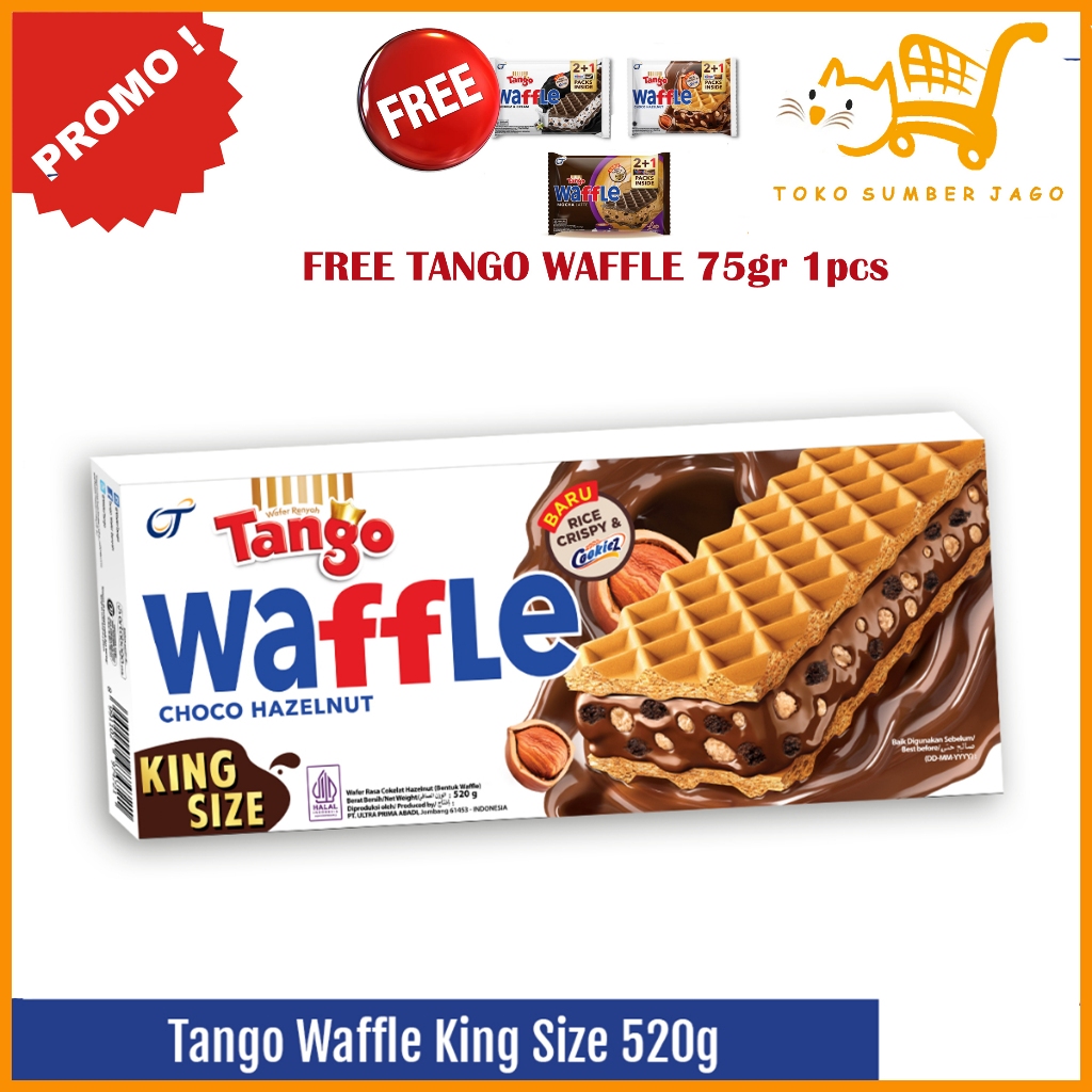 Tango Waffle King Size Choco Hazelnut 520GR - [1 Pcs]