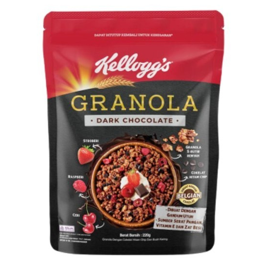 

QH Kelloggs Granola Dark Chocolate 220g Dengan Buah Beri