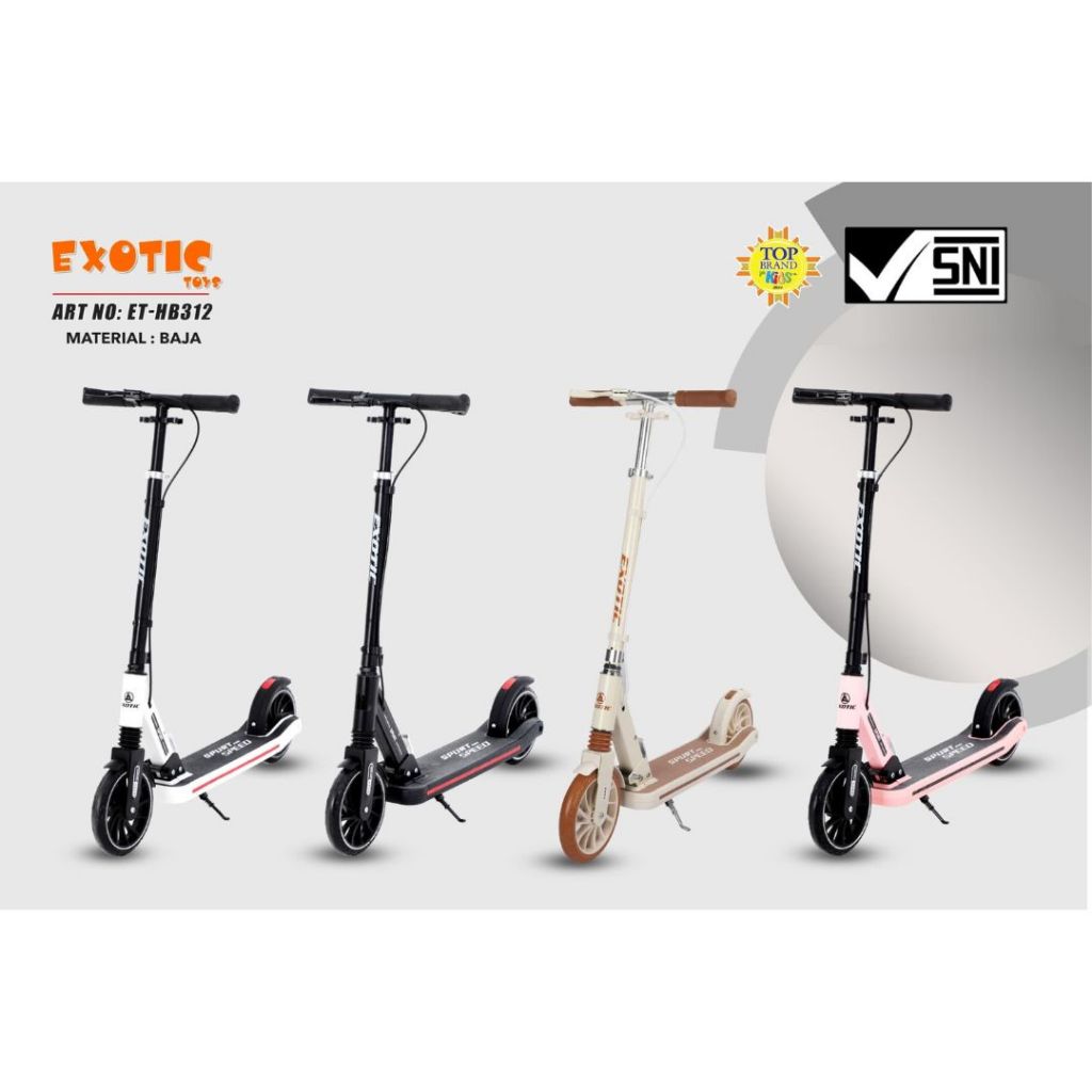 Scooter Otoped Exotic SCOOTER ANAK DAN DEWASA HB 312 HB 313 HB 305 HB 325 Besi Rem Tangan Lipat