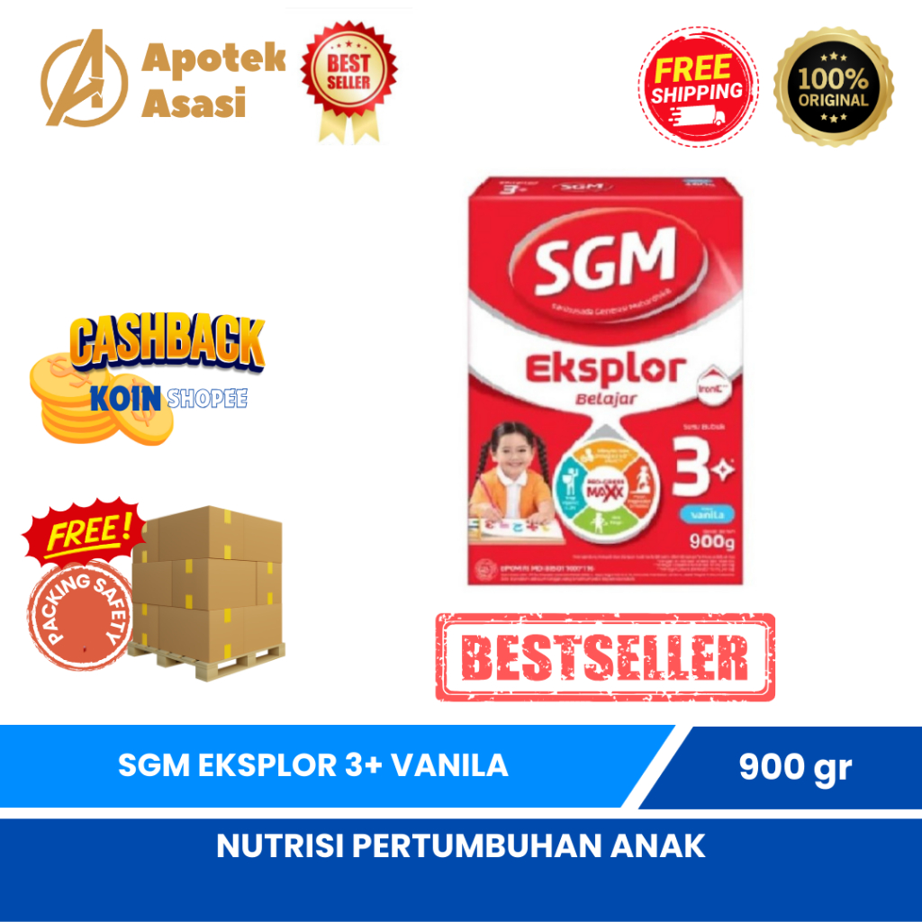 

SGM EKSPLOR 3+ USIA 3-5 TAHUN VANILLA 900 GR BOX