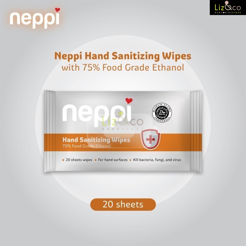 Neppi Hand Sanitizing Wipes 20s -Tisu Alkohol