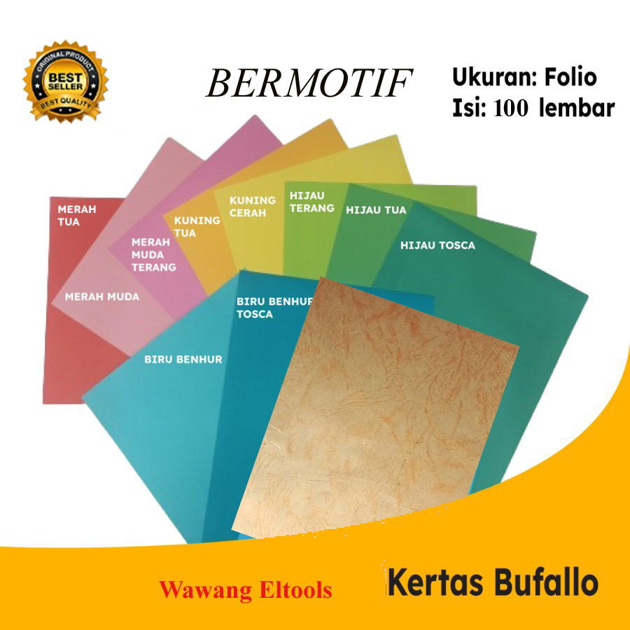 

Kertas Buffalo TEBAL Folio Cover Jilid 100 lembar] /180 GRAM /TEBAL/BERMOTIF/CORAK