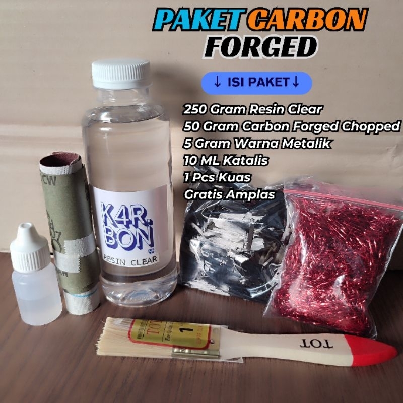 Paket Carbon Forged Chopped Warna Metalik Serat Carbon Forged