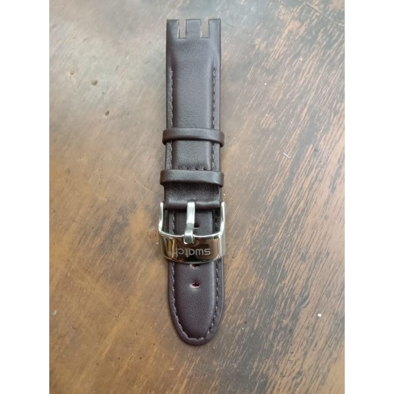 Strap tali jam kulitt Swatch 007 Genuine leather Swatch007