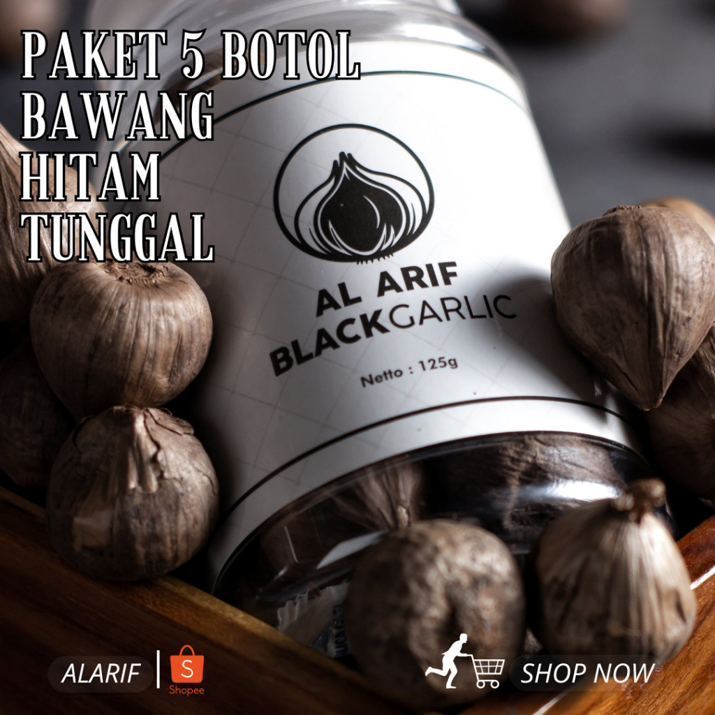 

Bawang Hitam Tunggal Lanang Alarif Black Garlic Original