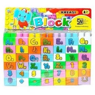 Mainan Edukasi Anak Block Alphabet - Mainan Balok Susun ABC