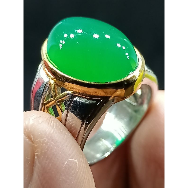 Cincin Batu Hijau Garut Kristal