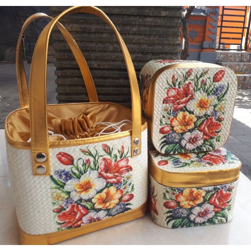 Tas Anyaman Pandan Set 2 Keben / Tas Keben / Keben Deco