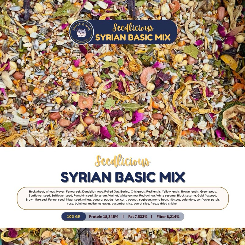 New SEEDLICIOUS Seedmix Makanan Hamster Dwarf Makanan Hamster Syrian Seedmix Hamster Biji Bijian