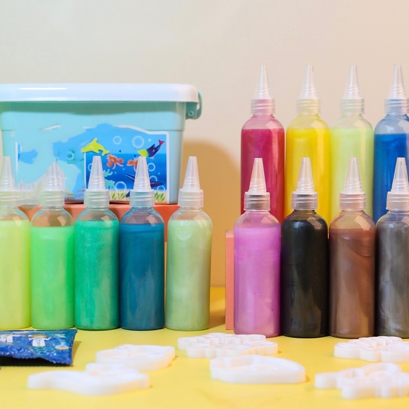 Mainan Anak Magical Waterscape Cetakan Edukasi - Cetakan / Bubuk Kalsium / Cairan Jelly Tinta Refill