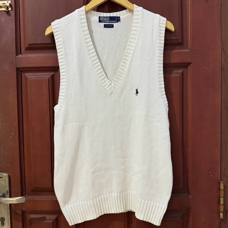 Polo Ralph Lauren Vest White Preloved