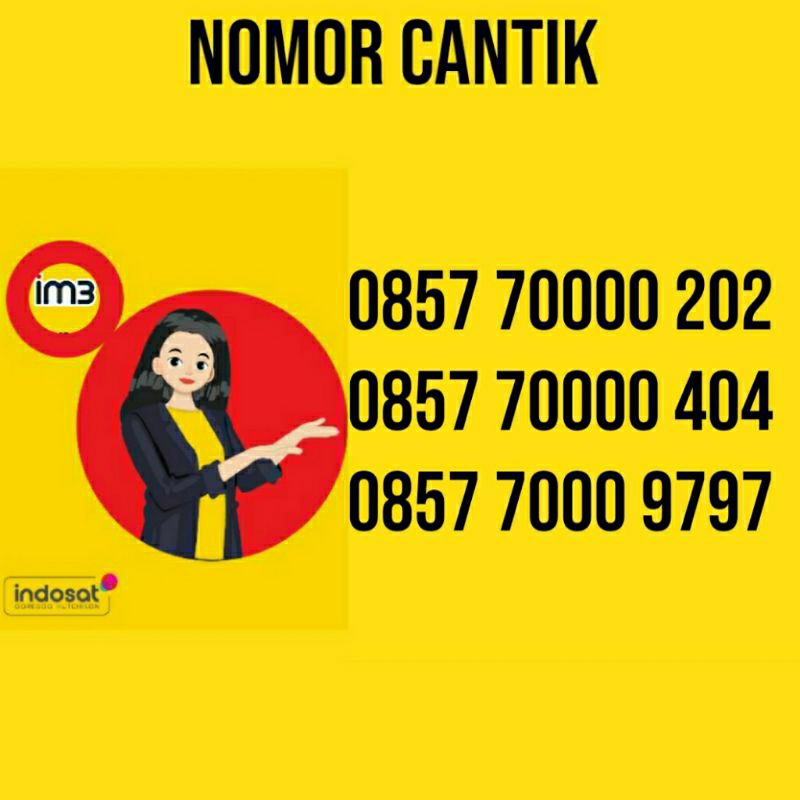 Nomor cantik Indosat IM3 Ooredoo 77777 rapi murah