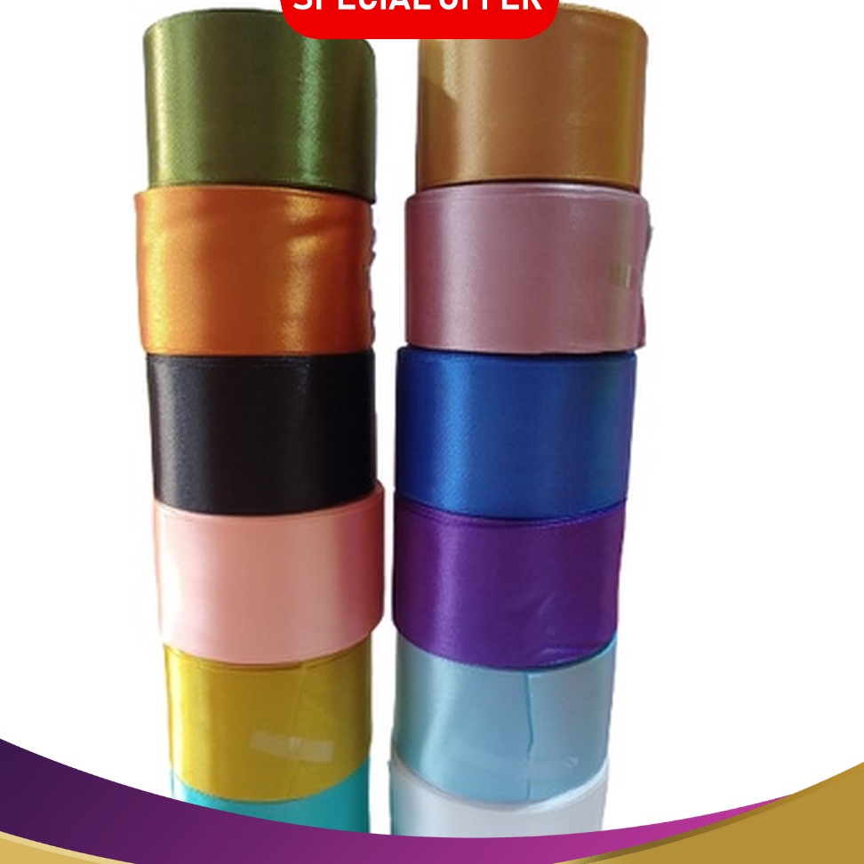 

BOMBASTIS Pita Satin Besar 2inch 5cm Per Roll