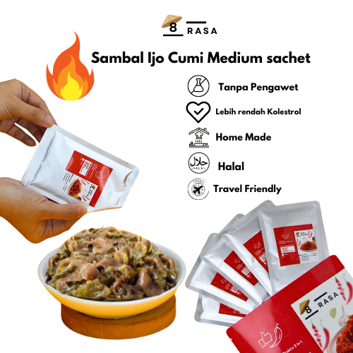 

Sambal 8 Rasa Sambal Ijo Cumi (Sajo), tanpa Pengawet Best Seller