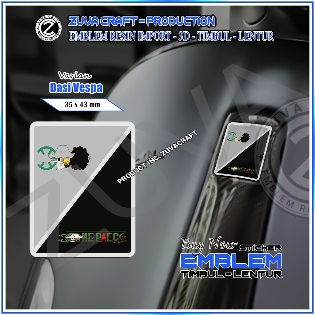 STIKER EMBLEM VESPA LOGO USOPP EMBLEM TIMBUL STIKER VESPA DASI VESPA VESPA RESIN LENTUR Vespa LX/S/S