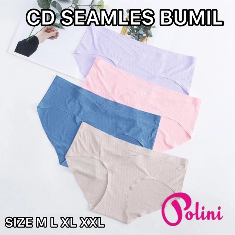 12Pcs CD Wanita Seamles Hamil Celana Dalam Maternity Polini Katun Bumil Adem