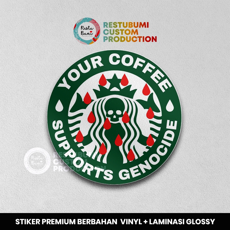 

Stiker Vinyl Palestina - Boikot Starbuck