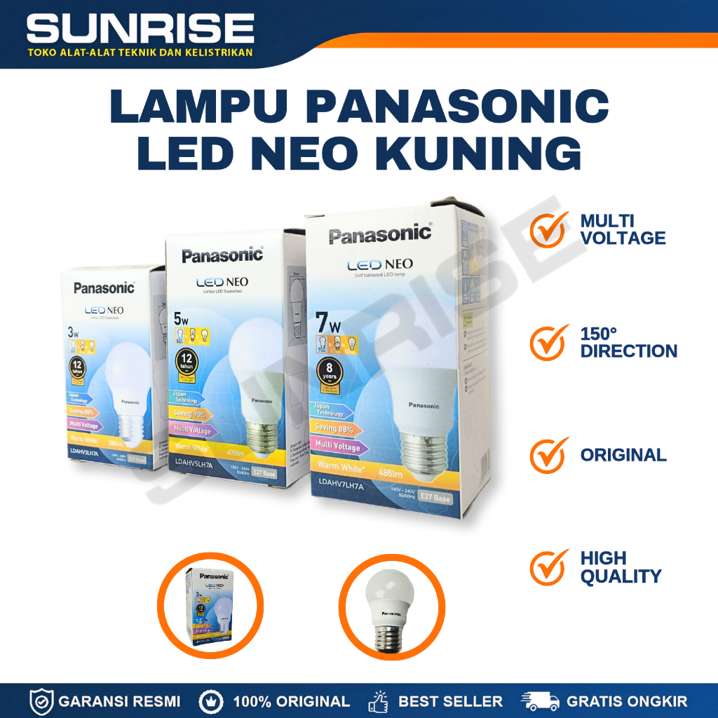 LAMPU LED PANASONIC NEO KUNING