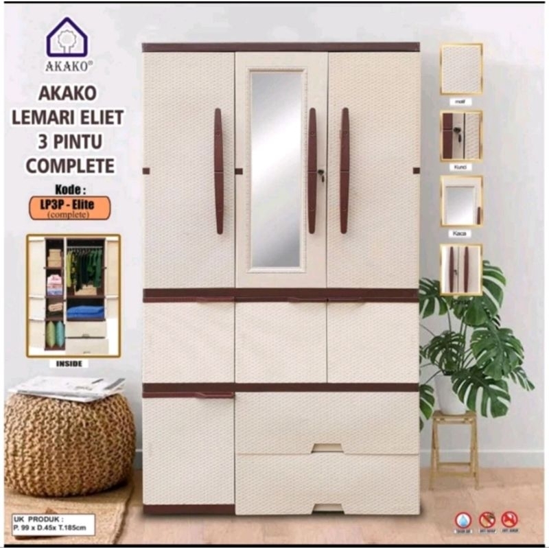 Lemari pakaian/Akako LP3P Super Jumbo